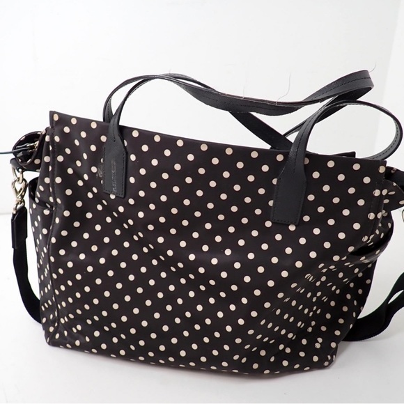 Kate Spade Lovely Poke a Dot Black and White Bag/Tote/Purse - Picture 3 of 7